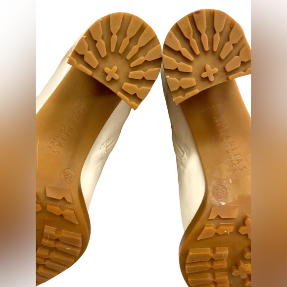 Hispanitas Janeth Leather Lace Up Victorian booties Cream Size EU 39 1/2/ US 9 - Picture 12 of 14